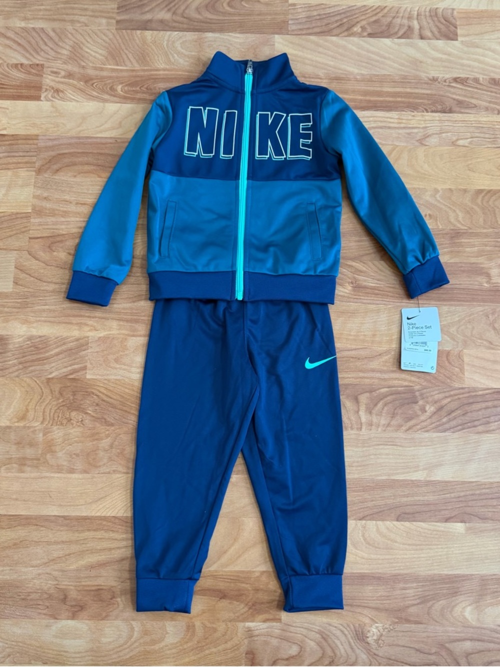 Nike Blue & Teal Kids Track Set Jacket and Pants